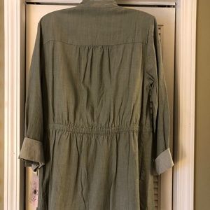 Nanette Lepore Jacket Blazer Prairie Sage L NEW Open Waterfall Front Cuffed